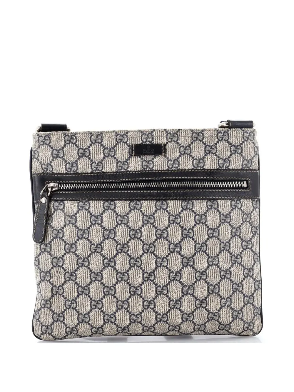 Gucci Front Zip Flat Messenger Bag Gg #340357G64B